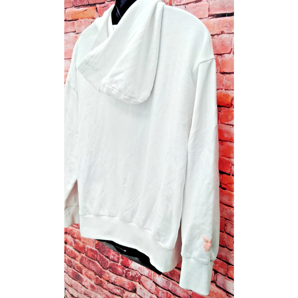 Playboy Unisex White Cotton Hoodie Size S Regular Fit - Picture 6 of 8